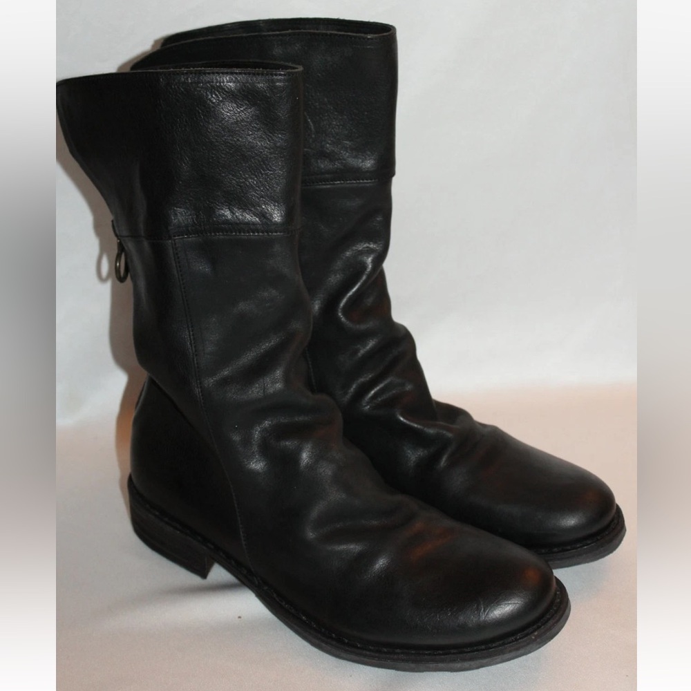 Fiorentini + Baker Black Leather Heeled Boots